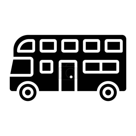 Téléchargez les illustrations : Le bus. icône web illustration simple - en licence libre de droit