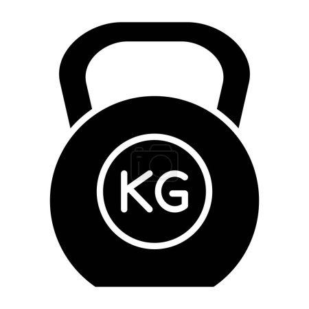 Illustration for Kettlebell weight icon vector illustration - Royalty Free Image