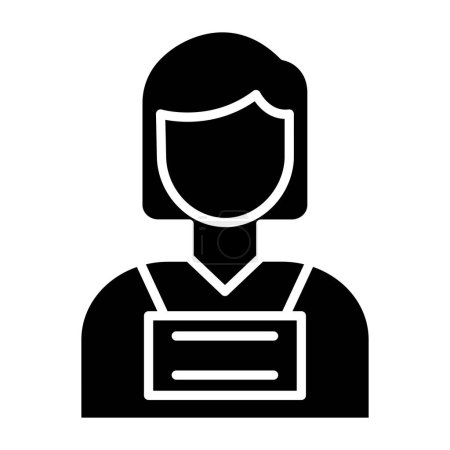 Illustration for Criminal Female. web icon vector illustration - Royalty Free Image