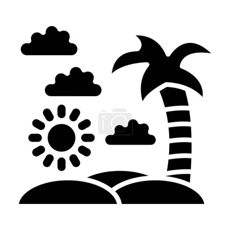 Téléchargez les illustrations : Illustration vectorielle icône vacances d'été - en licence libre de droit
