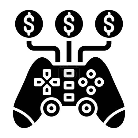 Téléchargez les illustrations : L'argent du jeu. icône web illustration simple - en licence libre de droit