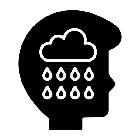Ilustración de Nube de lluvia. Diseño simple - Imagen libre de derechos