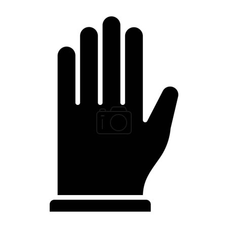 Illustration for Hand icon. black and white vector illustration. - Royalty Free Image
