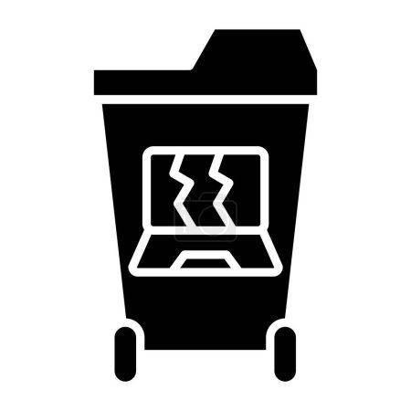 Ilustración de Icono de cubo de basura. esquema ilustración de basura bin vector iconos para la web - Imagen libre de derechos