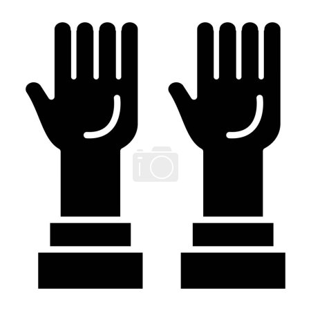 Illustration for Hands Up. web icon simple illustration - Royalty Free Image