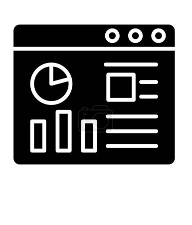 Illustration for Website Dashboard layout simple icon, vector illustration - Royalty Free Image