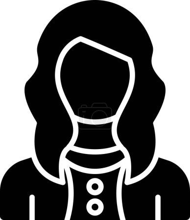 Illustration for Woman. web icon simple illustration - Royalty Free Image