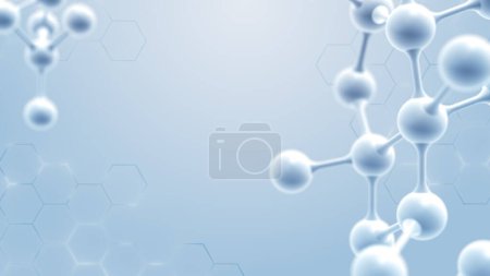 Photo for Abstarct Atom or molecular nanotechnology structure. - Royalty Free Image