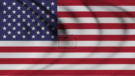 Bandera de Estados Unidos ondeando en honor al Día de los Caídos y el Día de la Independencia