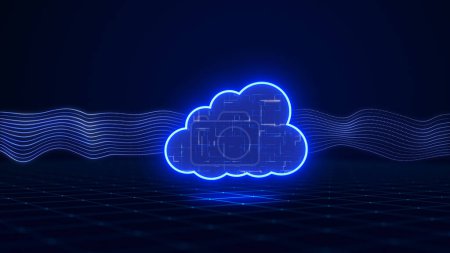 Photo for Data transfer cloud computing technology concept - Royalty Free Image