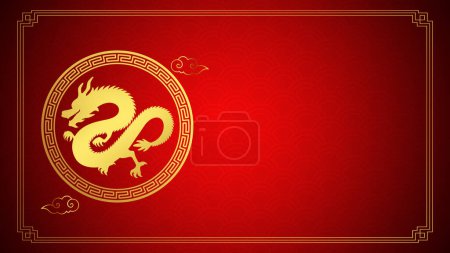 Photo for Happy chinese new year 2024 the dragon zodiac sign with Copyspace - Royalty Free Image