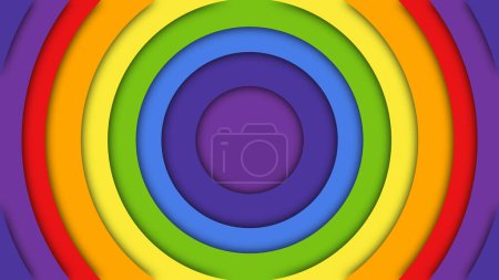 Téléchargez les photos : Résumé Cercles neumorphiques concentriques colorés fond - en image libre de droit