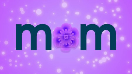 Happy mother's day mom text with flower