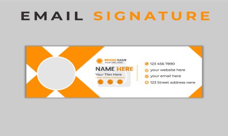 Photo for Corporate email signature banner vector template sign ,Email footer and personal social media cover Design and Email signature template or email footer. - Royalty Free Image