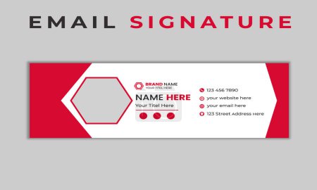 Photo for Email footer template and Corporate Email Signature template or Corporate Email Signature or email footer template. Business email signature template or email footer - Royalty Free Image