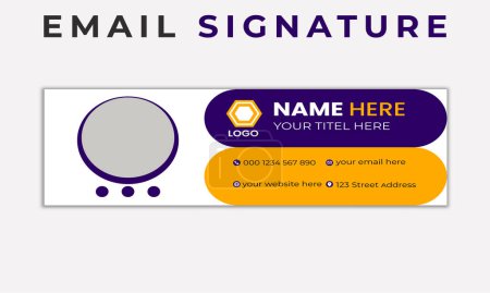 Photo for Corporate Email Signature template and Corporate Email Signature or email footer template design or Business email signature template or email footer. - Royalty Free Image