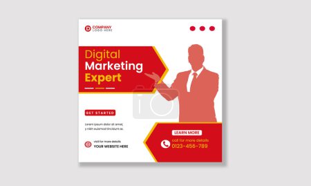 Photo for Digital marketing and corporate social media template and advertising design. - Royalty Free Image