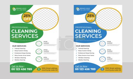 Illustration for House cleaning services flyer template,Cleaning service flyer template concept design - Royalty Free Image