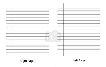 Ilustración de Narrow line notebook pages, Paper grid background vector eps10. - Imagen libre de derechos