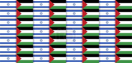 Ilustración de Palestina vs Israel banderas bandera arte, vector ilustración - Imagen libre de derechos