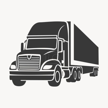 Téléchargez les photos : Conception de silhouette de semi-camion - en image libre de droit