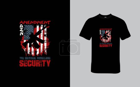 Ilustración de 2nd Amendment, The Original Homeland Security T-Shirt Design - Imagen libre de derechos