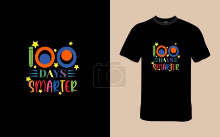 Illustration for 100 Days Smarter, 1oo Days of School - Royalty Free Image