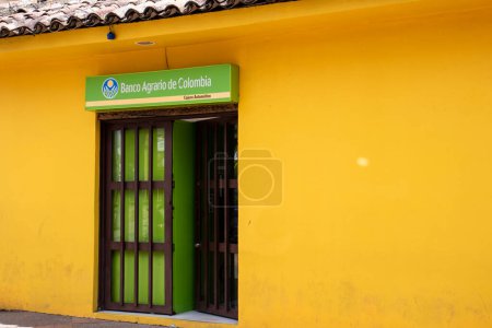 Photo for La Calera, Cundinamarca, Banco Agrario ATM at La Calera. Finances and banking concept. - Royalty Free Image