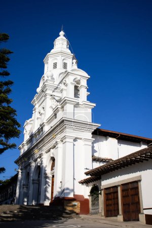 Historic Minor Basilica of the Immaculate Conception inaugurated in 1874 in the heritage town of Salamina in the department of Caldas in Colombia