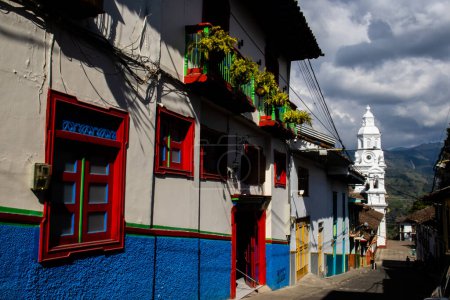 Vista de la hermosa Ciudad Patrimonio de Salamina ubicada en el Departamento de Caldas en Colombia