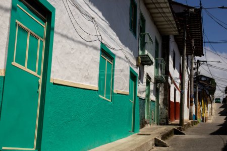 Beautiful street of the heritage town of Salamina located at the Caldas department in Colombia.
