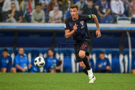 Photo for NIZHNIY NOVGOROD, RUSSIA - JUNE 21: Mario Mandzukic of Croatia during the 2018 FIFA World Cup Russia group D match between Argentina and Croatia - Royalty Free Image