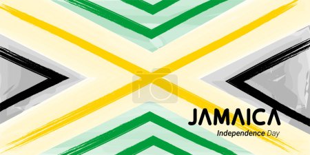 Ilustración de Jamaica independence day banner background - Imagen libre de derechos