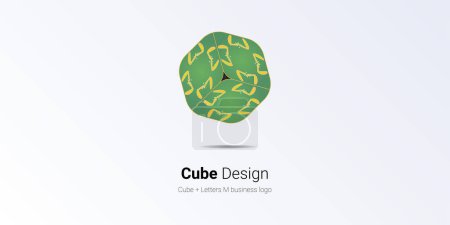 Téléchargez les illustrations : Cube haricot sac intérieur accessoires maison logo design - en licence libre de droit
