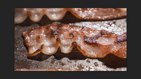 Photo for Fried bacon. Delicious slices - Royalty Free Image
