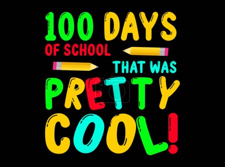 100 days of school T-shirt Design Template
