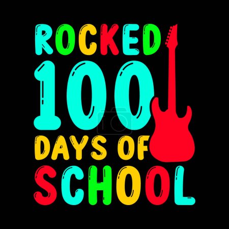 100 Days Of School T-shirt Design Template