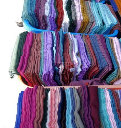 Photo for Colorful fabric samples of different colors - Royalty Free Image