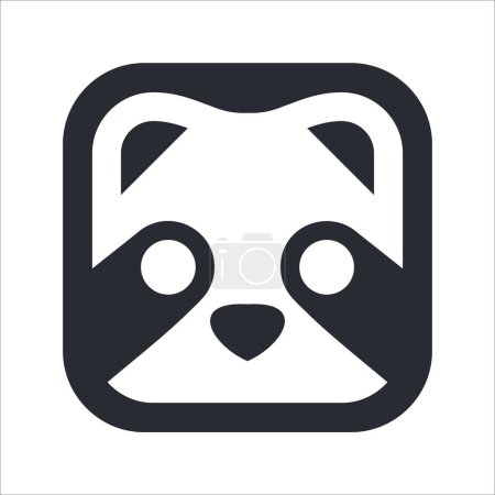 Ilustración de Circle Skunk Head Cute Little Animal Nature Logo - Imagen libre de derechos