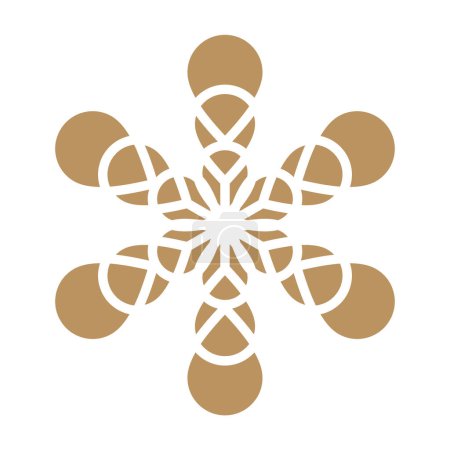 Ilustración de Plantilla Abstrak Gold Circle Flower Logo Desain Ilustrasi. Vektor EPS 10. ilustrasi stok - Imagen libre de derechos