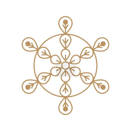 Ilustración de Plantilla Abstrak Gold Circle Flower Logo Desain Ilustrasi. Vektor EPS 10. ilustrasi stock - Imagen libre de derechos