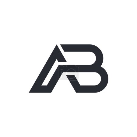 Logotipo de letra AB o BA. Único atractivo creativo moderno inicial AB BA A B inicial basado en el logotipo icono de la letra