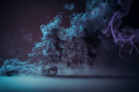Photo for Abstract colorful smoke on black background - Royalty Free Image