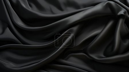 Abstract Elegance Flowing Silk in Black and White