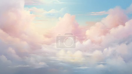Foto de Cielo azul pacífico con un paisaje nublado dramático en un tranquilo - Imagen libre de derechos