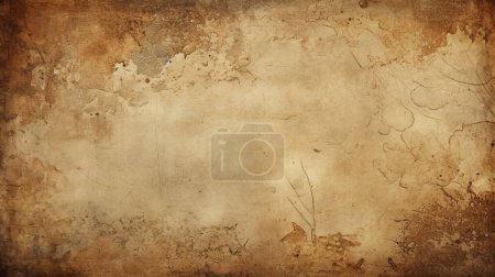 Photo for Weathered Wall with Distressed Brown Paper - Royalty Free Image