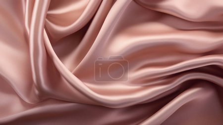 Luxury Pink Silk Sheet with Wave Pattern and Crumpled Texture