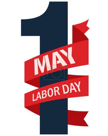 Illustration for Design element for May 1st Labor Day. Vector design in flat style isolated on transparent background. - Royalty Free Image