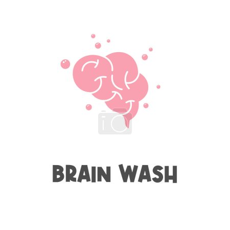 Illustration for Brainwashing unique vector illustration logo - Royalty Free Image