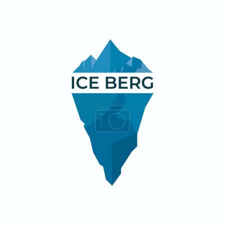 Téléchargez les illustrations : Simple Iceberg Illustration Vector Logo - en licence libre de droit